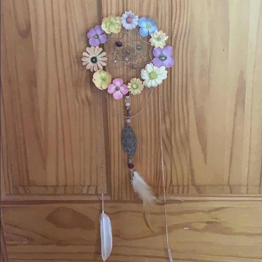 Beautifully made floral dream catcher